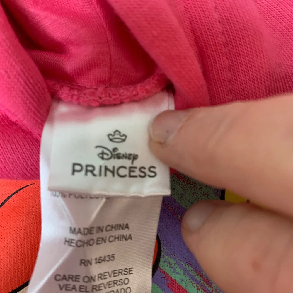Disney Princess Hoodie Toddler 2T Pink Excellent Ariel Little Mermaid Graphic